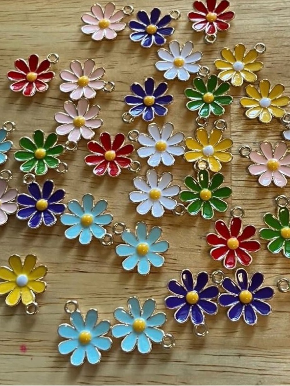 10 Flower Charms ~ Earringsโ and Necklaces ~ Bracelets ~ Jewelry Making Supplies